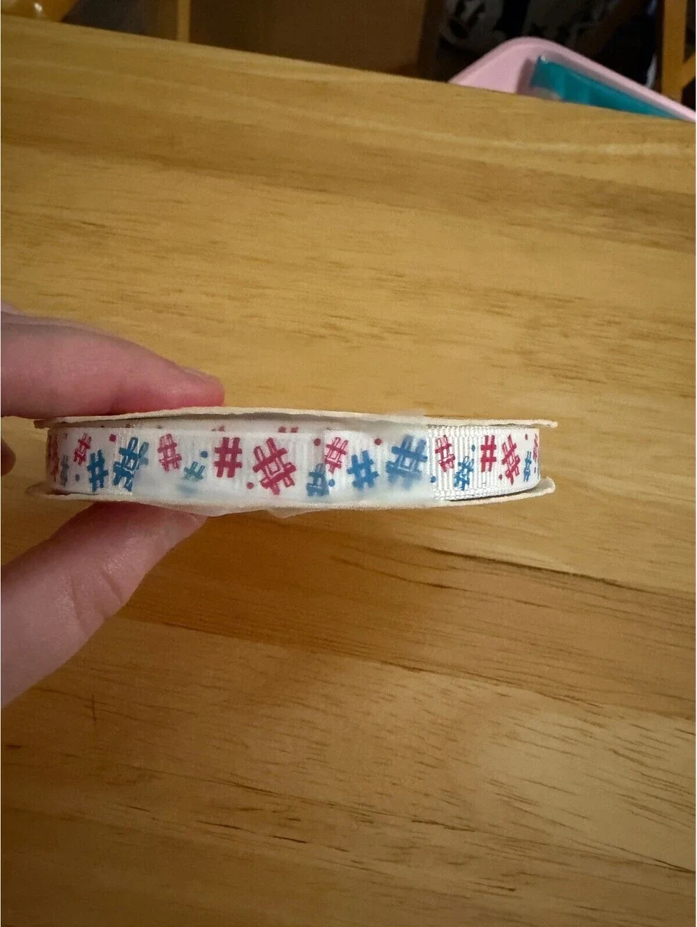Craft Smart Hashtag Pattern Ribbon